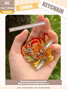 COOKIE RUN Pendant, COOKIE KINGDOM 2D Acrylic Keychain, Anime Pattern, Car Keychain Pendant, Keychain Holder, Key Ring, Bag Charm Gift, Special Gift For Friends - Large-size Acrylic - View 19