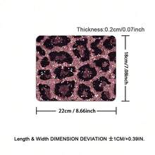 1pc Pink Glitter Leopard Print Pattern Mouse Pad Cute HD Rubber Desk Pad Extended Gaming Keyboard Mats Extra Large XXL Non-Slip Office & Gaming Mousepad - View 14