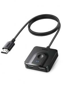 UGREEN 2-Port HDMI 切換器 4K 60Hz 切換器/分配器，相容於 Switch、Xbox、PS4/5、螢幕、電視盒 - 黑色 - 查看 2