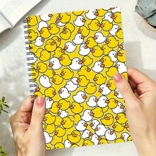 1pc A5 Cute Animal Cartoon Duck Pattern Spiral Notebook 25 Sheets (50 Pages). Suitable For Pet Lovers Diary, Or As A Gift For Friends, Colleagues, Or Women, As Well As For Personal Use. - Rectangle - View 3