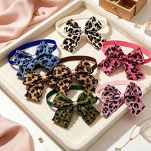 5/12pcs Pet Leopard Pattern Bow Collar Adjustable Cat Dog Bow Tie Collar Small Dog Teddy Yorkshire Schnauzer Dress Up Accessories - Multicolor - View 6