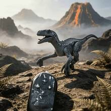 1pc/Set Remote Control Dinosaur Toy, 2.4GHz RC Toy, 3 Styles: Velociraptor/Tyrannosaurus/Tyrannosaurus, Built-In Light Effects, Realistic Dinosaur Model Toy, Children's Toy, Educational Toy - Multicolor - View 9