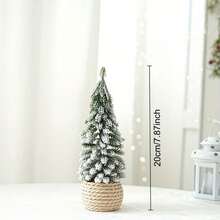 Small Artificial Noble Fir Nordic Style Christmas Tree, Holiday Tabletop Decor, Fluffy And Realistic, Winter Snowy Scene Decoration, Create Festive Atmosphere, Suitable For Living Room Decor And Christmas Decoration - Multicolor - View 8