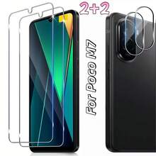 4pcs (2+2), Compatible With Xiaomi POCO M7/M7 Pro/M7 Ultra/F7/F7 Pro/F7Ultra/X6/X6 Pro/X7/F8 Pro/F8 Ultra/X8 Pro/X8 Pro Max Includes 2pcs High-Definition Transparent Screen Protectors + 2pcs Transparent Tempered Glass Lens Protectors, Screen Protector, Lens Protector, Device Protection, Fashion Design, Perfect Fit, Durable Glass, High-Quality Protective Film, Phone Screen Protector, Tempered Glass Protective Film, Phone Accessories User, Phone Care Kit, Thin Design, Smartphone Protective Film, Scratch-Resistant, Anti-Drop, Bubble-Free Tight Fit, Easy Installation - Clear - View 8