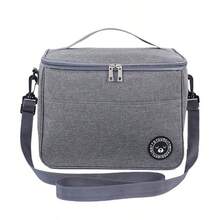 Bolsa Térmica de Mão a Prova D'água Para Levar Sucos, Lanches e Marmitas Alta Qualidade - Cinza - Visão 1