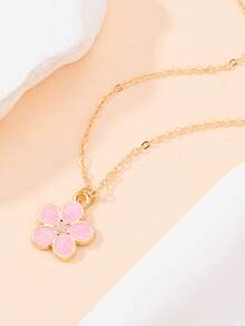 6pcs Sweet Necklace Set, Cute Animal & Flower Delicate Small Pendant With Thin Metal Chain, Minimalist Exquisite Jewelry For Daily Wear, Best Friend Matching Accessory, Gift For Girls - Multicolor - View 8