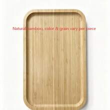 Rounded Rectangular Bamboo Decorative Tray, Arabic Style Desktop Display Plate, Desktop Aromatherapy Decor Storage Ornament, Ramadan Eid Home Holiday Tabletop Decoration, Non-Food Contact, Do Not Place Food Directly - Champagne - View 6