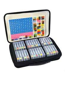 New Transparent Large-Capacity Storage Bag For Diamond Painting, 2-In-1 Diamond Painting Tray And Storage Set, 64 | Point-Holding Beads Alignment Trays, Including Numbered Stickers. - A - View 11
