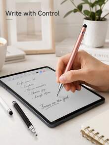 Bút cảm ứng 2 trong 1 đầu kép, bút cảm ứng màn hình phổ biến, tương thích với iPad, điện thoại, điện thoại Android, máy tính bảng, đầu nhọn, phù hợp cho vẽ nghệ thuật kỹ thuật số, phác thảo, viết và sử dụng văn phòng - Xem 7