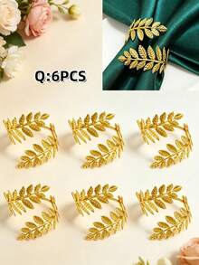 1pc/6pcs/12pcs Creative Napkin Rings, Decorative Napkin Holders For Birthday, Farmhouse, Wedding, Restaurant, Hotel, Valentine's Day, Banquet, Buffet Table Decor, Party Supplies, Home Kitchen Table Decoration - Multicolor - View 34