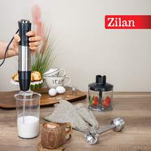 Zilan ZLN3939 5-In-1 Stand Mixer, 1200W, 12-Speed, Turbo Function, Stainless Steel - Black - View 1
