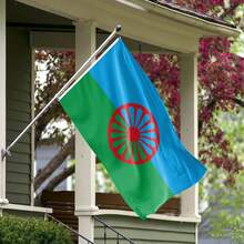 1 Flag, 5.5*8.3 Inch/20 Pcs/20 Ft Long String Flag, Romani Flag, Polyester, Single-Sided Printing, Indoor/Outdoor Use - Perfect For Home, Yard, And Garden Decor - Multiple Styles - View 3