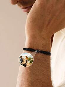Customized Photo Projection Bracelet, Fashionable Minimalist And Classic; Suitable As Birthday Gift, Father's Day Gift, Valentine's Day Projection Jewelry Or Couple Valentine's Day Anniversary Gift. - Multicolor - Style 5 - View 5