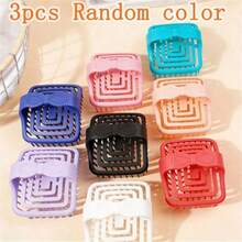 1pc Scalp Massage Shampoo Brush, Suitable For All Hair Types, ABS Plastic Material, Hollow Spiral Design Fits Scalp Better, Dry And Wet Use, Suitable For Shower, Bath, Shampoo, Styling And Scalp Massage - Multicolor - View 4