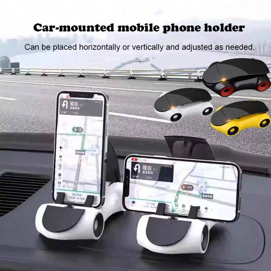 1pc Car Phone Holder, Car Navigation Support Stand, Creative Multi-Function Car Interior Universal Ornament Bracket Model Car