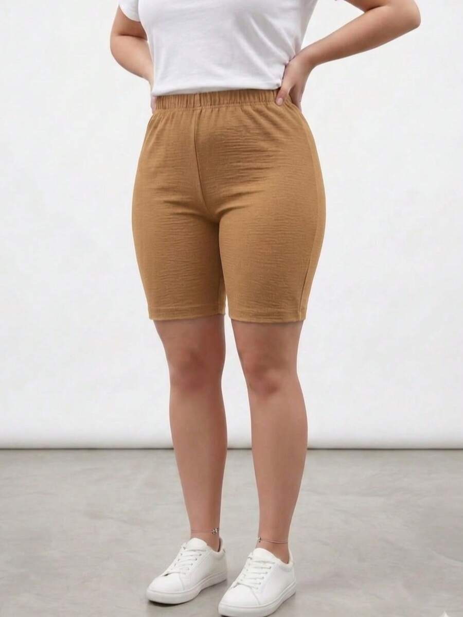 Women Shorts - Khaki - View 1