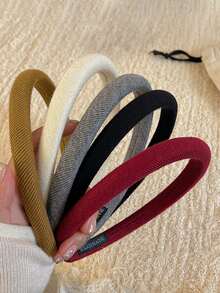 5/1 buah Bando Serbaguna untuk Wanita, Hitam, Putih, Cokelat, Abu-abu, Merah, Cocok untuk Mandi, Mencuci Muka, dan Memadukan Pakaian - MultiWarna - View 9
