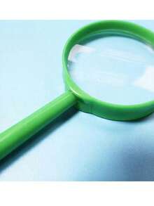 1pc Plastic Handheld Magnifying Glass Mini Handheld Magnifier Science Classroom Outdoor Observation Party Fun Tool (Random Color) - Multicolor - View 3
