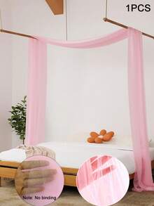 1pc Bed Curtain Mosquito Net, Bed Canopy 75*600cm, 75*300cm, Sheer Transparent Curtain Drape, Veil, For Wedding/Party/Tablecloth/Birthday/Home Decor/Mosquito Net (Light Strip And Accessories Not Included) - Multicolor - View 14