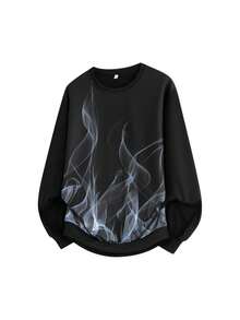 Men's Spring/Autumn Outdoor Casual Fashion Minimalist Crew Neck Pullover Sweatshirt - Grey - View 2