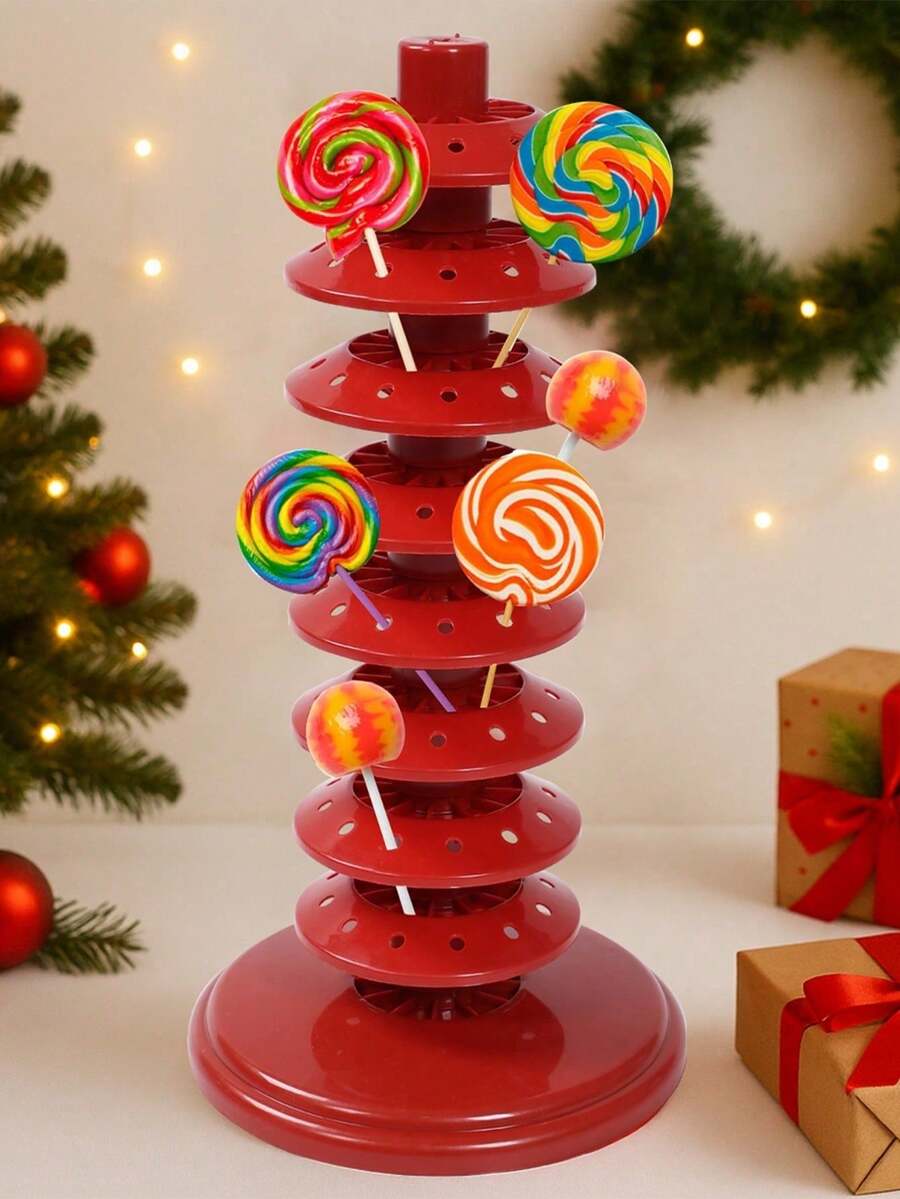 1 buah Stand Permen Lolipop Berbentuk Pohon Natal, Rak Pajangan Permen Bertingkat yang Dapat Diatur, Pengatur Meja Makanan Penutup Liburan, Tempat Permen Lolipop untuk Perlengkapan Pesta Natal, Ulang Tahun, Pernikahan, dan Pajangan Hadiah