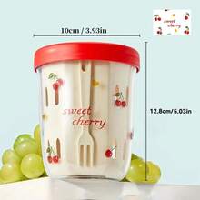 Portable Plastic Salad Cup,Reusable Fruit Storage Container With Spoon & Handle,Leak-Proof Oats Containe,Salad Shaker,Suitable For Students And Adults To Use In Schools, Offices, Travel, Picnics - Multicolor - View 14