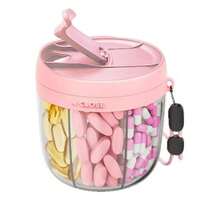 7 Large Compartment Pill And Vitamin Storage Box, Weekly Pill Organizer, Portable Medication Storage Bag, Storage Tool, Organizing Tool, Daily Use, Commute Use, Practicality, With Lanyard, Outdoor, Fitness, Home Daily Pill Storage, Multiple Colors, Black, Pink, White - Multi-color - View 9