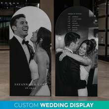 Customized Wedding Arch Fabric Decoration Cover, Personalized Photo/Name/Date/Text, Polyester Double-Sided Stretch Backdrop, Party Decor, Wedding Welcome Sign, Bridal Gift, No Power Required, Suitable For Wedding, Birthday, Party - Multicolor - View 2