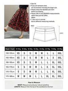 Women's Autumn Back To School Commute Artistic Versatile Pocket Slim Fit Elastic Ditsy Floral Skirt Vacation - Multicolor - View 6