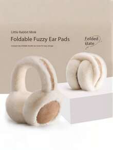 1pc New Cashmere Velvet Earmuffs, Designed For Women, Winter Style, Lined With Fleece To Enhance Warmth, Suitable For Horse Riding, Keeps Ears Warm And Effectively Protects Against Cold - Multicolor - View 1