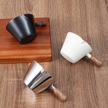 1pc Silver Thick Stainless Steel Coffee Extraction Cup 100ml, With Scale, Small Milk Cup Maker, Espresso Measuring Cup Bowl, Kitchen Supplies - Silver - View 6