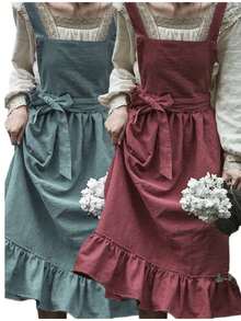 1pc Minimalist French Retro Artistic Style Apron, Suitable For Florists And Baristas, All-Season, Can Be Used For Home Kitchen, Outdoor Camping And Picnics. - Multicolor - View 10