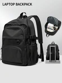 Nueva mochila, mochila para portátil, adecuada para portátiles de 14-15.6 pulgadas, unisex, ligera y duradera, bolsillos multifuncionales, mochila de gran capacidad para universidad y exteriores, mochila de viaje, mochila de senderismo, mochila casual ligera para uso diario, con compartimento para portátil, mochila multifuncional de moda, adecuada para trabajo, negocios y uso universitario, múltiples colores disponibles - Multicolor - Ver 15