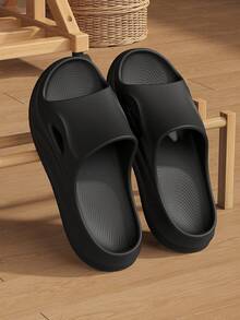 Men's Plus Size 48-49 Home Slippers 2026 New Summer EVA Minimalist Slides - Black - View 7