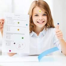 1200pcs/10sheets Colorful Smiling Face Star Reward Stickers, Vibrant Colors, Small Round Stickers, Easy To Peel And Stick, Suitable For Classroom Teaching Rewards, Growth Tracking, Planner Marking, Gift Wrapping Decoration, Handmade DIY Crafts, Party Activities And More - Multicolor - View 7