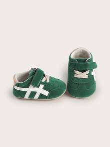 Spring/Autumn 3-6-9 Months Unisex Infant Solid Color Casual Shoes Soft Sole Anti-Slip Walking Shoes Fashion Minimalist Newborn Shoes - Green - View 6