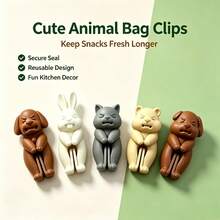 3D Animal Farm Leg-Hugging Food Bag Clips, Moisture-Proof Sealing Clips, Multi-Functional Refrigerator Decorative Magnets, Reusable Fresh-Keeping Clips, Home Kitchen Fresh-Keeping Tools, Daily Kitchen Supplies And Cute Small Gifts (Random Style) - View 6