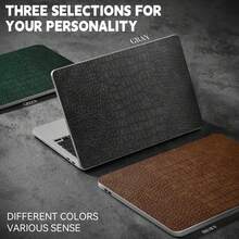 jinhanqi Premium Crocodile Pattern PU Leather Laptop Skin | Non-Printed Embossed Texture, Scratch-Resistant, Waterproof, Residue-Free, Fits 10, 12, 13, 14, 15, 16 Inch Laptops, Suitable For HP And Gaming Laptops, Business Decorative Sticker - View 1