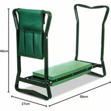 Heavy‑Duty Foldable 2‑In‑1 Gardening Kneeler Stool With Handles And Attached Tool Bag For Garden Work - Default - View 2