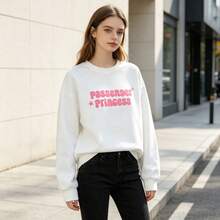 Passenger Princess European And American Street Style Women's Loose-Fitting Long-Sleeve Sweatshirt2026New - 白色 - 查看 1