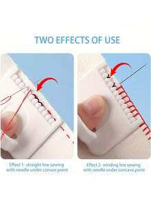 1pc Portable Plastic Finger Sewing Aid Tool, Hand Sewing Edge Stitching Finger Guard, Practical DIY Handmade Embroidery Patchwork Sewing Accessory, Home Sewing Supplies - Multiple Styles - View 3