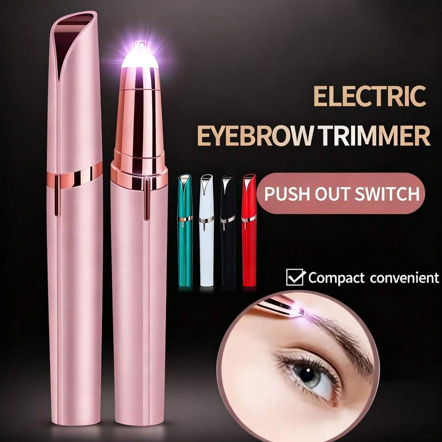 AXH Women's Electric Eyebrow Trimmer, Eyebrow Shaping Pen, Facial Hair Remover, Automatic Eyebrow Razor, Pocket Knife