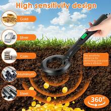 High-Precision Portable Handheld Metal Detector For Coins, Silver, And Jewelry - Black - View 11