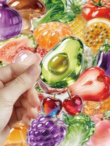 50pcs Glass Fruits And Vegetables Stickers For Adults Teens Sticker Enthusiasts Scrapbooking Journaling Laptops Skateboards Add A Fun Touch To Your Devices! - A - View 8
