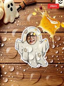 1-54pcs Customizable Halloween Shaped Stickers, Holiday Theme Decorative Stickers, Waterproof PVC Shaped Stickers, Suitable For Home, Window, Gift Packaging, Party Decoration, Atmospheric Decorative Stickers, Suitable For Friends, Family, Party Enthusiasts, Holiday Collectors, Applicable For Halloween Party, Theme Party, Costume Party - Multicolor - View 57