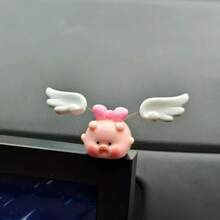 迷你可愛搖擺飛豬汽車儀表板裝飾品，減壓裝飾，適用於儀表板與中央控制台 - A - 查看 8