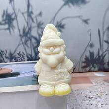 1pc New Hat Santa Claus Candle Mold DIY Big Beard Santa Claus Aromatherapy Candle Plaster Silicone Mold - White 1 - View 5