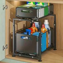 Organizador extraíble de hierro negro - Negro - Ver 7