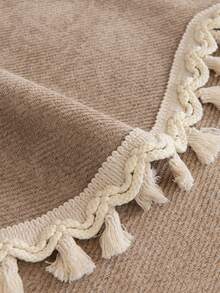 1pc Solid Color Sofa Cover, Non-Slip Chenille Sofa Slipcover, Washable Pet-Friendly Living Room Sofa Protector, Machine Washable Living Room Furniture Cover, Suitable For L-Shaped, 2-Seater, 3-Seater, 4-Seater And Sectional Sofas (Sold Separately) - Khaki - View 6