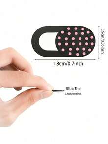 3pcs Ultra-Thin Camera Covers, Polka Dot Pattern Privacy Sliding Shutter, Suitable For Laptop, Computer, Tablet, Smartphone, Anti-Peeping Camera Protection Cover - Multicolor - View 5